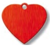 aluminium oksydowane tabliczka serce czerwone